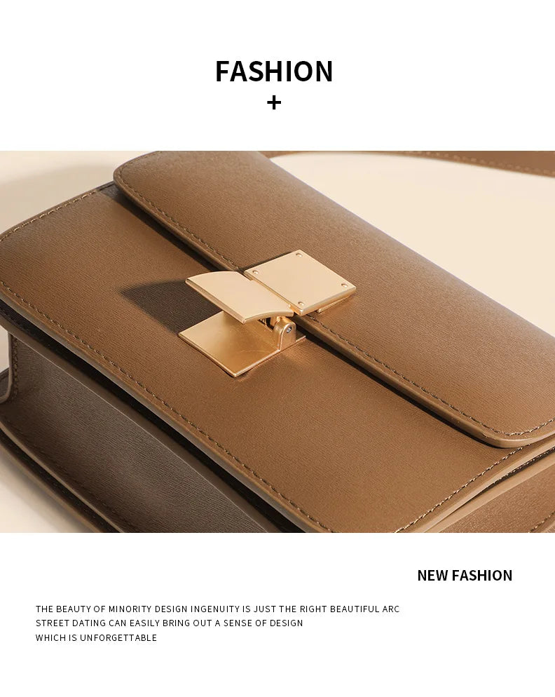 Luxury Designer Tofu Bags Square Bag One Shoulder Crossbody Bag Fashion Handbags Top Quality Genuine Leather Women's Bag Chic