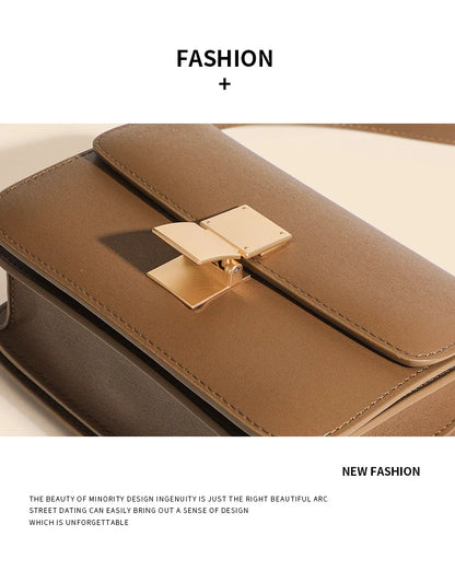 Luxury Designer Tofu Bags Square Bag One Shoulder Crossbody Bag Fashion Handbags Top Quality Genuine Leather Women's Bag Chic