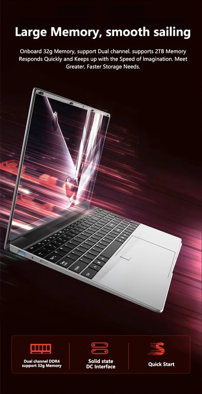 15.6' Intel Core I9 10980HK Windows 11 Pro Laptop Computer 32GB RAM 512GB 1TB 2TB SSD Portable Notebook PC Office Study Laptops