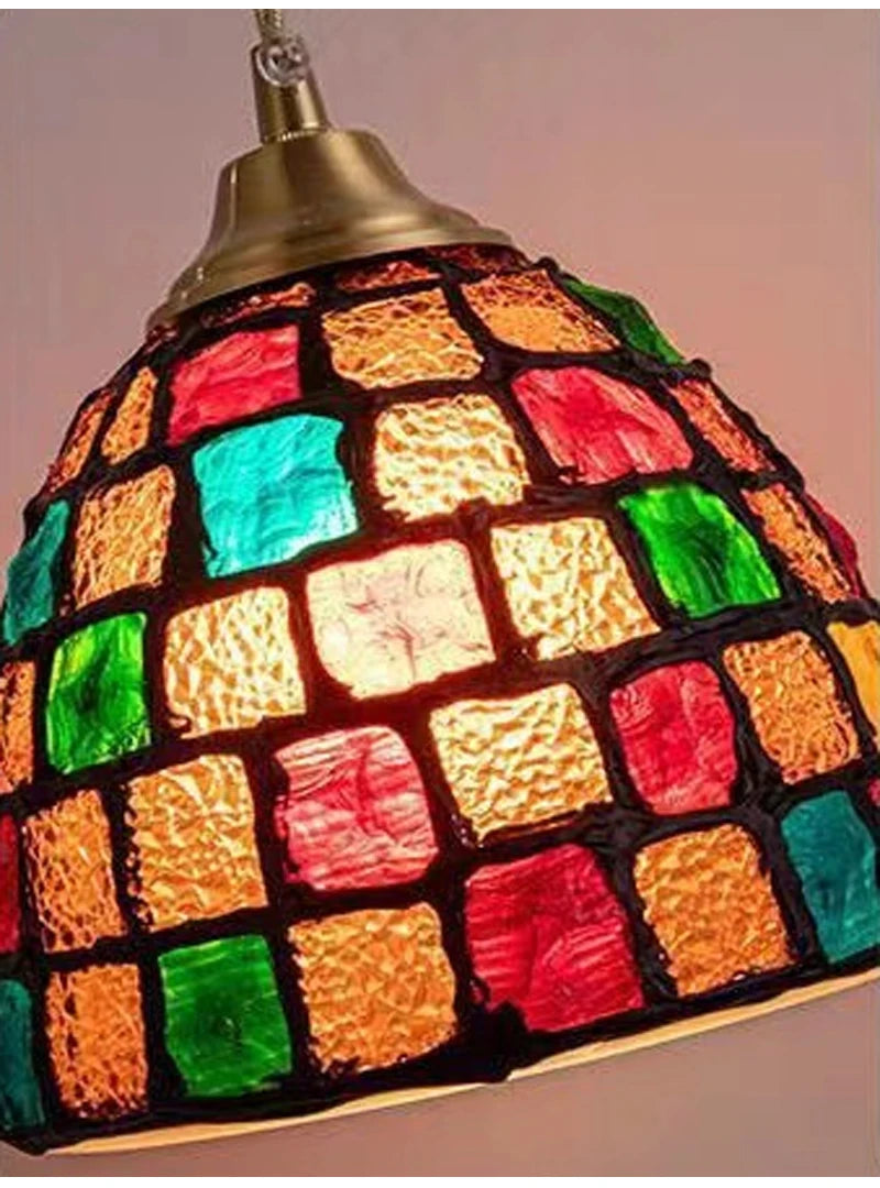 Glass Ceiling Chandelier Creative Sea Shell Lampshade Bedroom Bedside Hanging Lamp Interior Decoration Lighting Pendant Lights