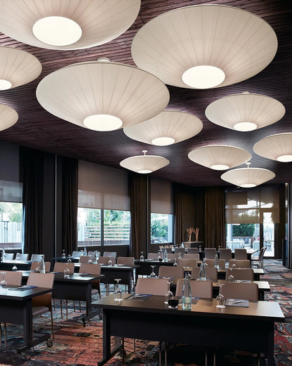 Wabi-sabi Minimalist LED Ceiling Chandeliers Lamps Flush Mount Fabric Pendant Lights Home Decoration Dinning Living Room Bedroom