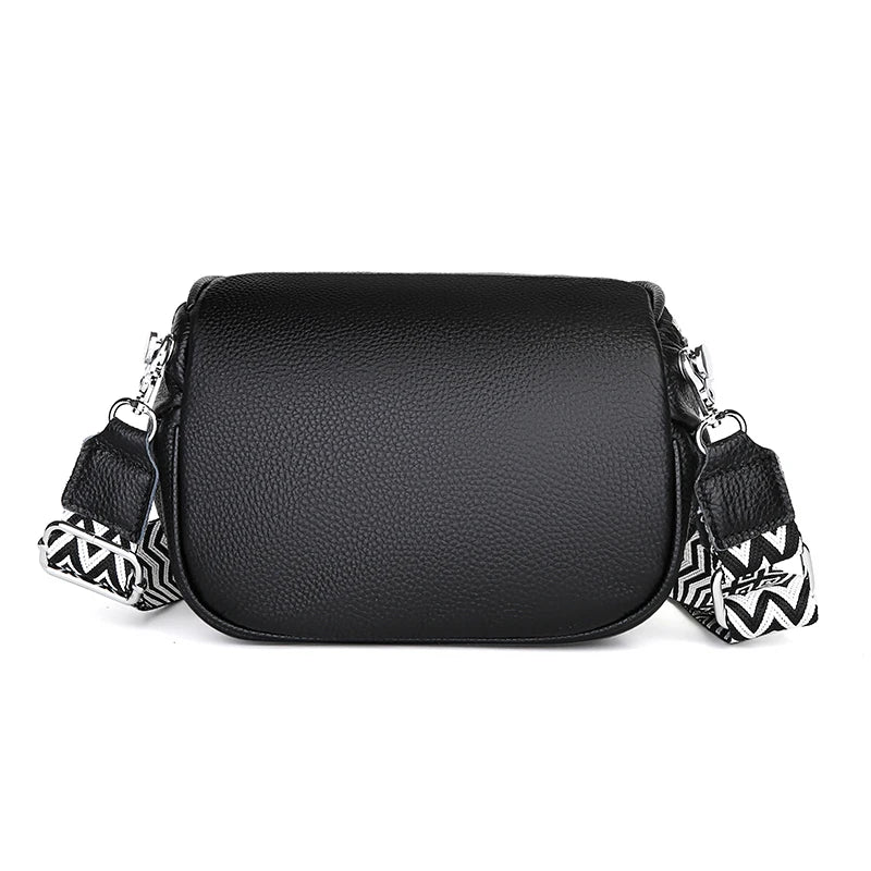High Quality Cow Leather Women Shoulder Crossbody Bags 2023 Luxury Solid Genuine Leather Small Handbag Female Messenger Tote Sac