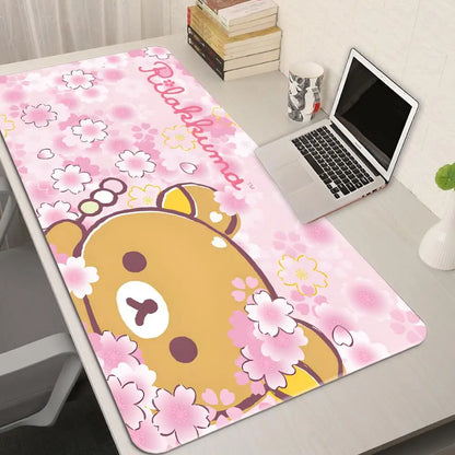 XXL Cartoon Pink Mouse Pad Anime Kawaii Keyboard Rug Laptop Cute Gaming Soft Mousepad Computer HD Desk Mat
