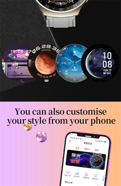 New Watch 5 Pro for Men Smart Watch Bluetooth Call Sports Fitness Men's Wristwatch Heart Rate Monitor Waterproof Smartwatch Hw12
