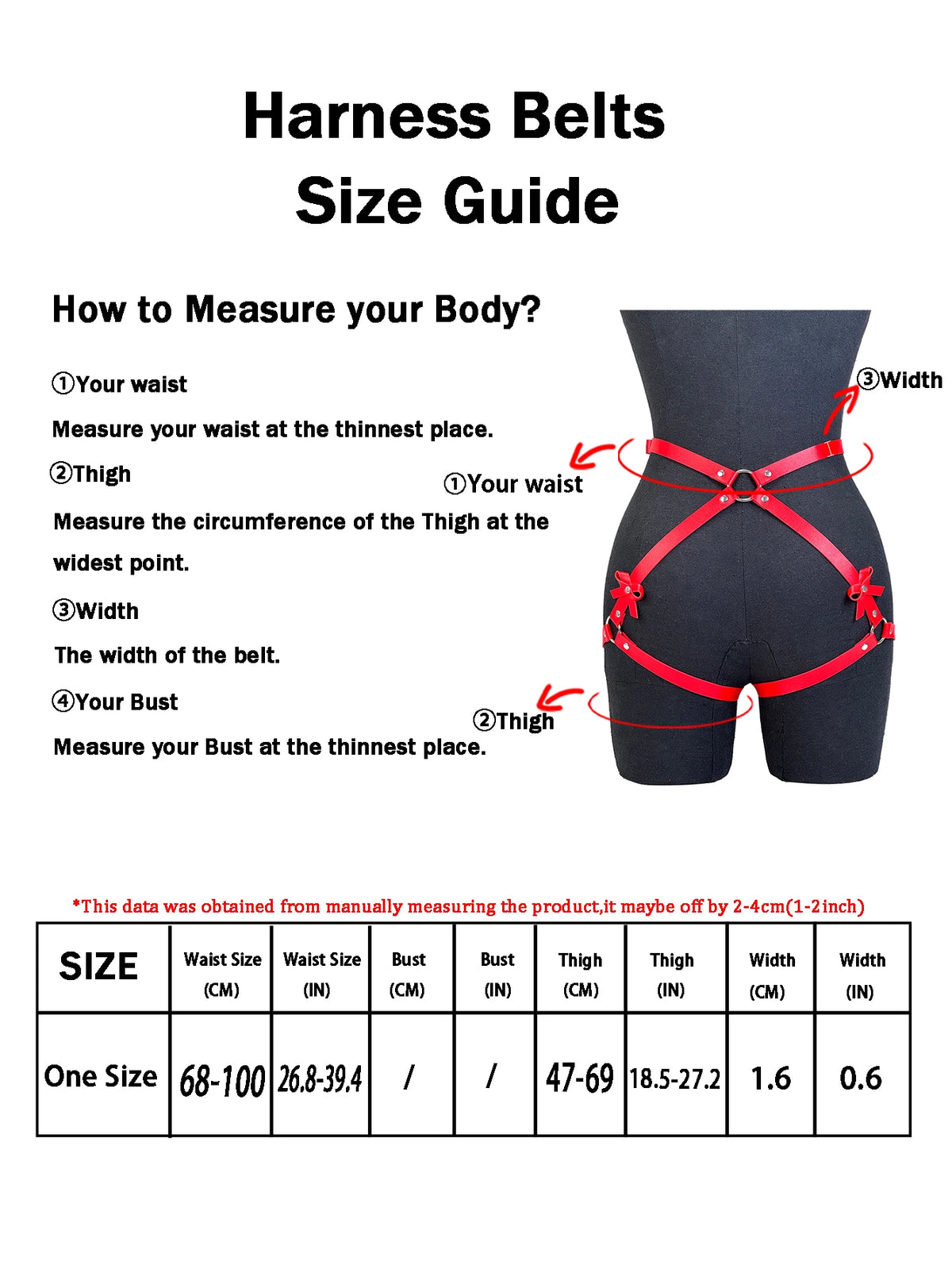 Women Fashion Belt Adjustable Street Style  Leg Harness Belt Thigh Garter Gothic Casual Wild Decoration Belts Clothing Accessory