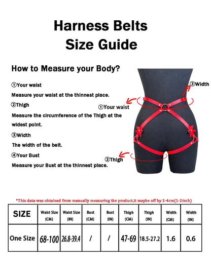 Women Fashion Belt Adjustable Street Style  Leg Harness Belt Thigh Garter Gothic Casual Wild Decoration Belts Clothing Accessory