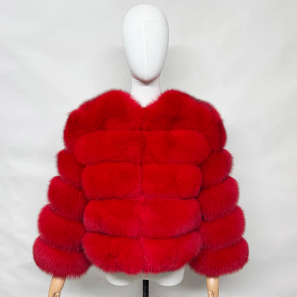 Women's Fur Coat Fox Fur Jackets for Women Clothing Natural Real Fox Fur Jacket Coats for Women Fur Jacket in Promotion