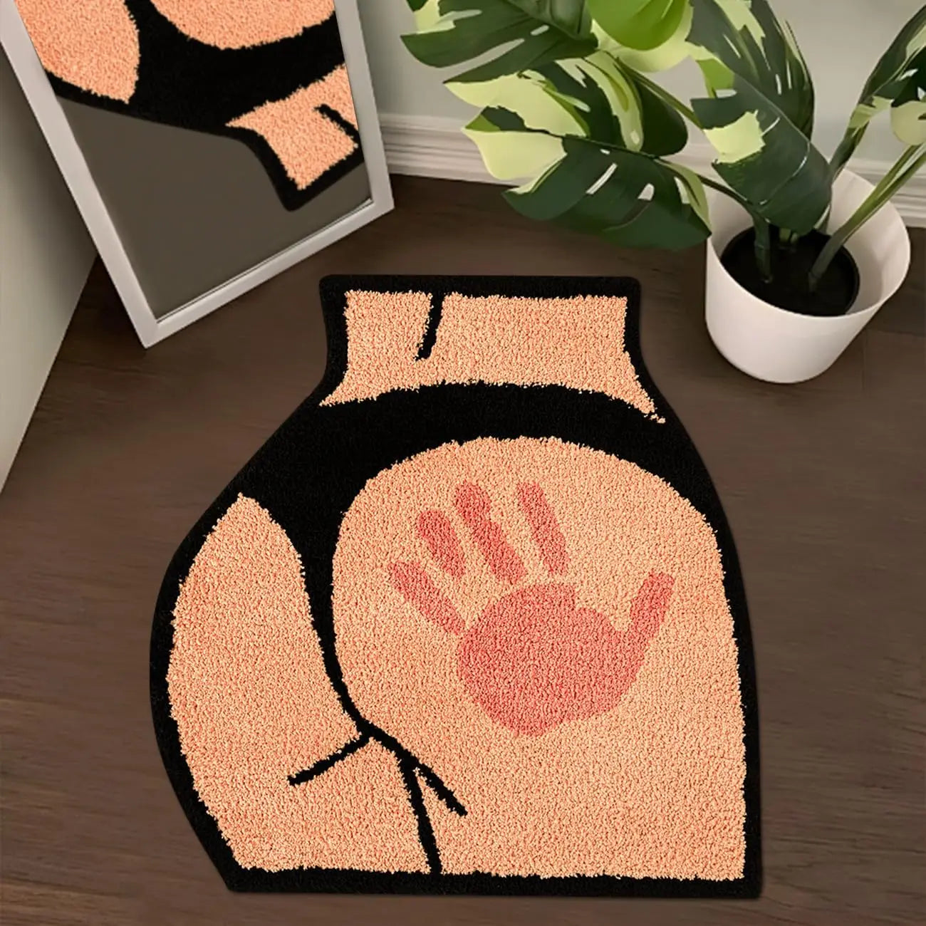 VIKAMA Creative Bathroom Rug, Absorbent and Non-slip Shower Bathtub Mat, Soft Bedroom Bedside Carpet, Home Decoration