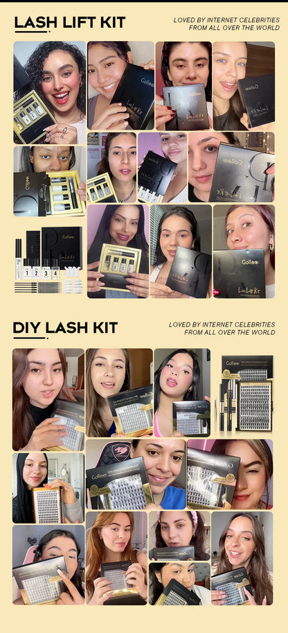Gollee Lash and Brow Curling Perm Kit Natural Eyelash Lifting Perm Treatment Makeup Long Lasting 4-6 Weeks For Lash Curler Perm