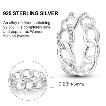 2026 New 925 Sterling Silver Rings Zircon Sparkling CZ Rings Rings For Women Original Wedding Fine Jewelry Accessories Gifts