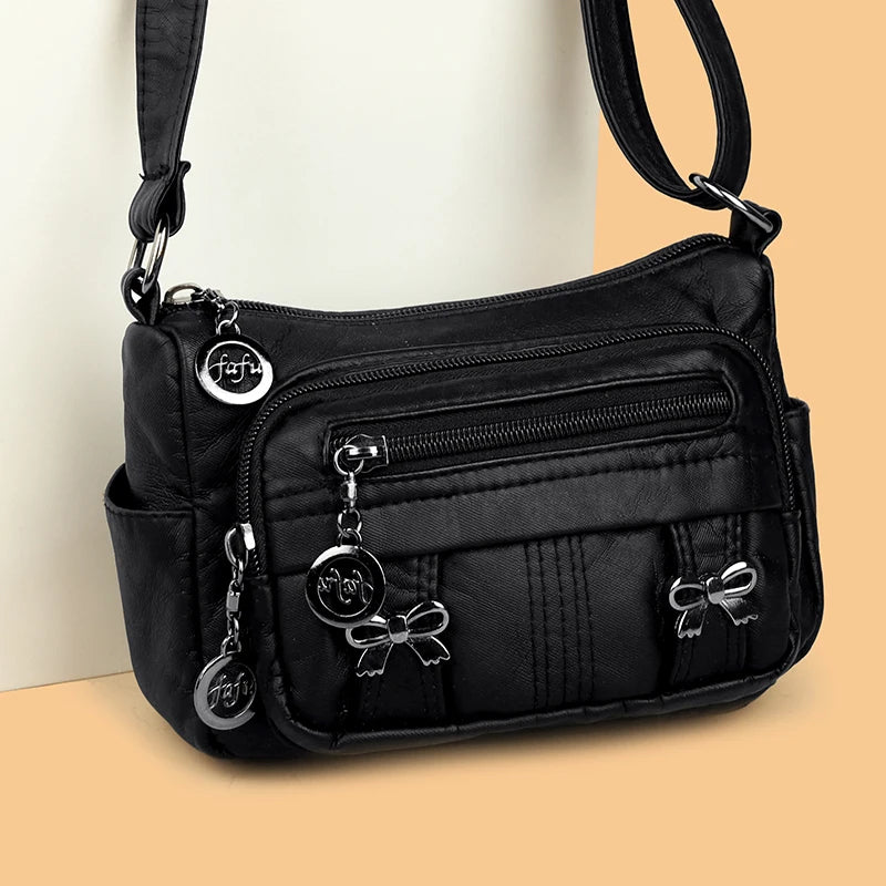 Women Bag High Quality Woman's Soft PU Leather Shoulder Bags Multi-Layer Classic Crossbody Bag Luxury Designer Handbag and Purse