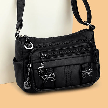 Women Bag High Quality Woman's Soft PU Leather Shoulder Bags Multi-Layer Classic Crossbody Bag Luxury Designer Handbag and Purse