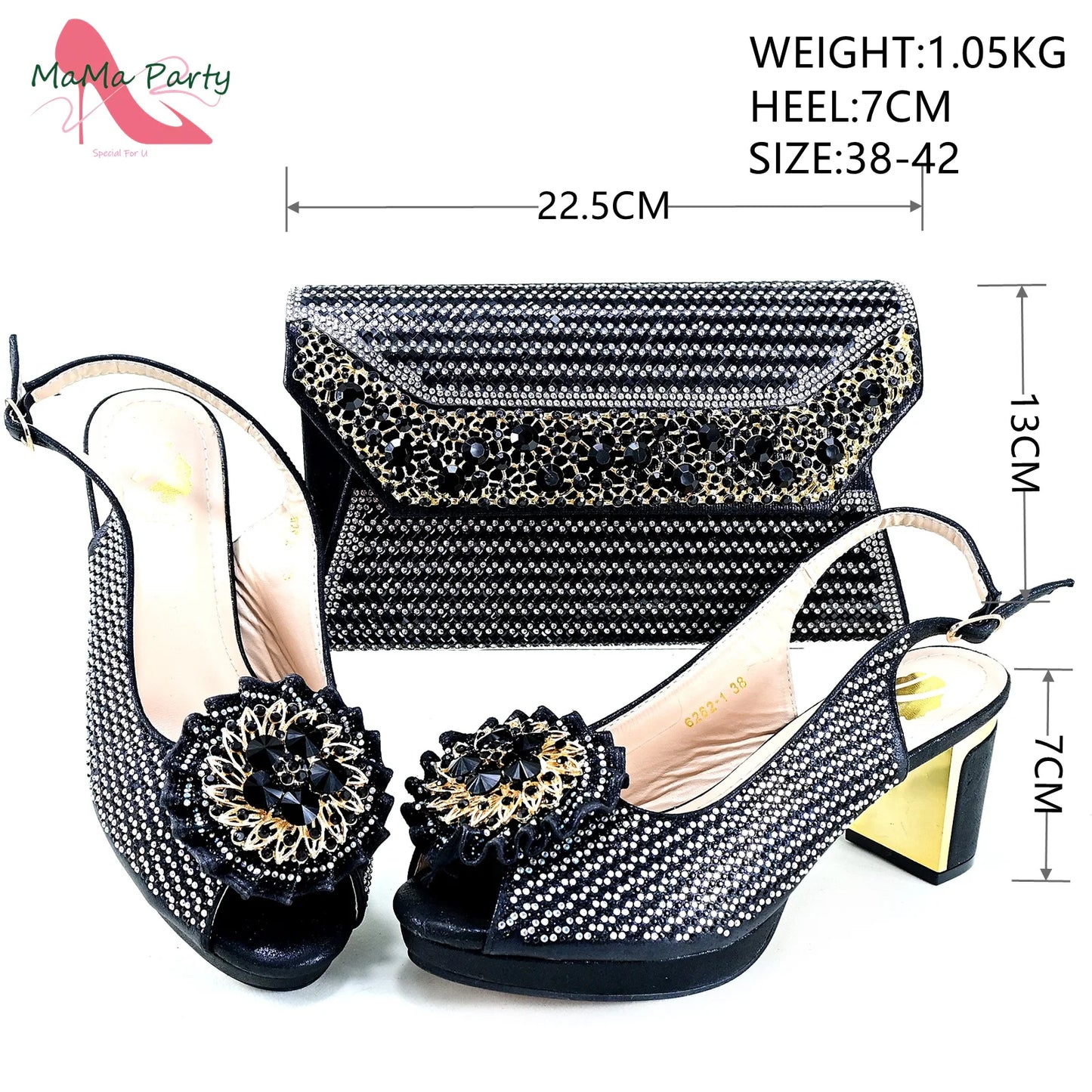 Mature Italian Women Shoes Matching Bag Set in Green Color 7 CM Comfortable Heels with Plaform Elegant Peep Toe Sandals