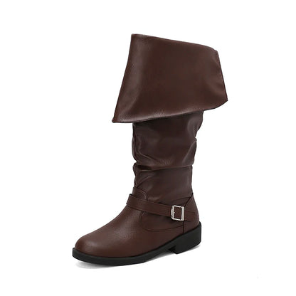 Medieval Leather Boots Jack Sparrow Renaissance Half Haddock Shoes Footwear Larp Pirate Warrior Vintage Jackboot For Adult