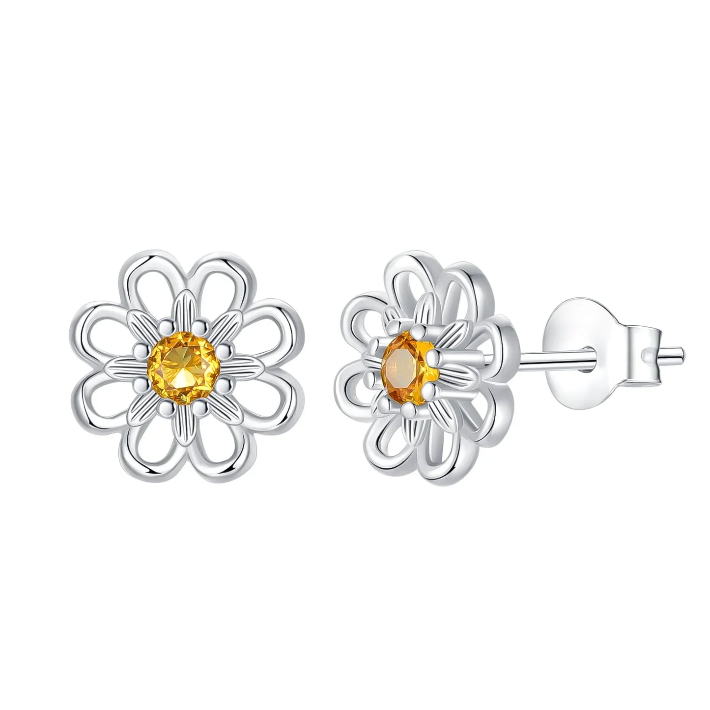 Original 925 Sterling Silver Luxury Bow Flower Shaped Clover Rose Pendant Earrings Elegant Mature Women Delicate Jewelry Gift