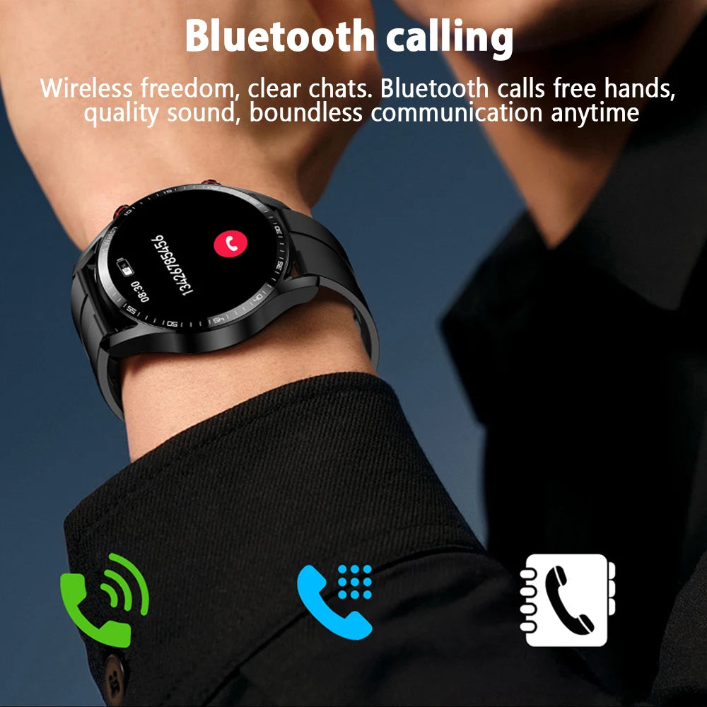 2025 New Business Smart Watch Men Bluetooth Call 1.53-inch AMOLED HD Display Multi-Sport Modes Heart Rate Monitor Smartwatch Man