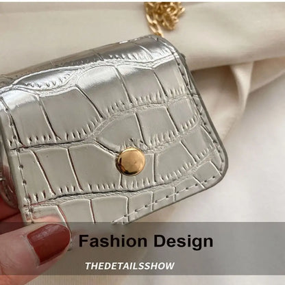 Korean Fashion Mini Crossbody Bags PU Simplicity Shoulder Bag Versatile Chain Handbag Lipstick