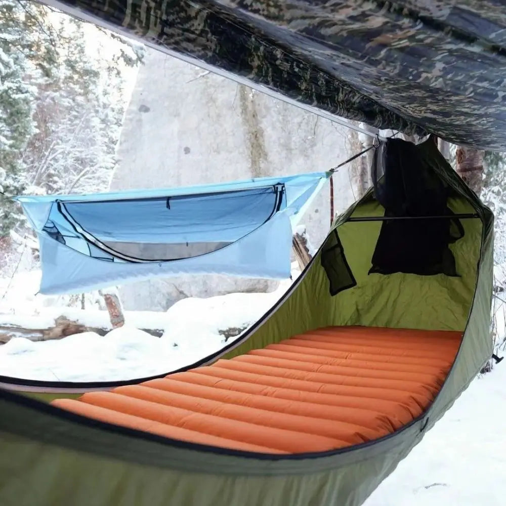 200x80cm Mosquito Net Hammock Sunshade Canopy Rainproof Outdoor Camping Shelter with Mosquito Net Portable Swing Hammock