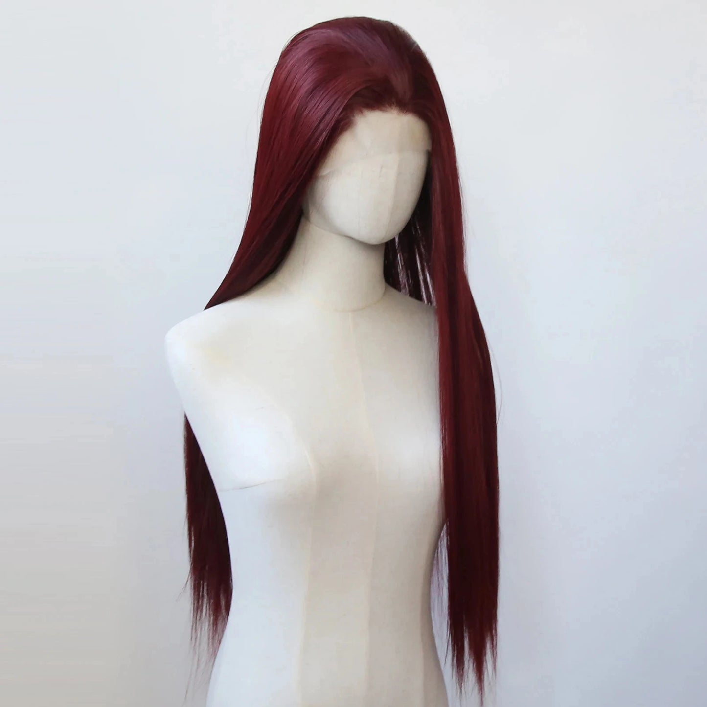 Ashely 13*4 Dark Brown Synthetic Lace Front Wigs Brown Long Straight Lace Front Wig for Women Pre Plucked Natural Hairline