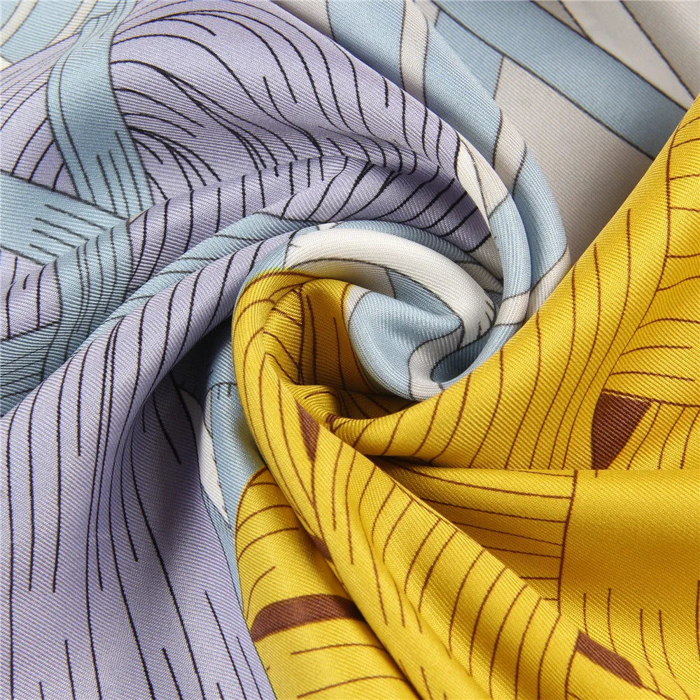 130CM Silk Scarf Women Horse Head Print Stoles Square Scarves Wraps Large Bandana Kerchief Hijabs Female Silk Foulards Sjaal