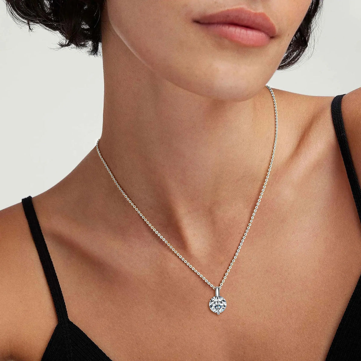 S925 Sterling Silver Moissanite  Clover Necklace GRA Certified s925 Sterling Silver 18k Plated Necklaces for Women Dainty Gift