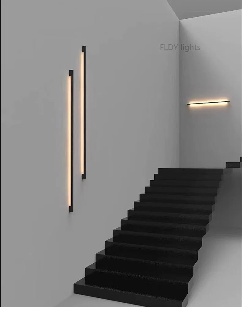 Modern Minimalist Long Wall Lamp LED Wall Mounted Light Indoor Living Room Bedroom Background Lamp Home Decora Fixtures 110/220V