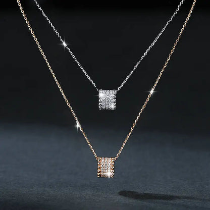 SG D VVS1 Moissanite Necklace 925 Sterling Silver Waist Pendant Necklace For Women Collarbone Chain Luxury Jewelry Gift