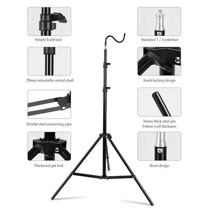 2m Campinglight Stand Folding Telescoping Tripod Adjustable Lightweight Aluminium Floor Lamp Holder Tripod Camping Accessories