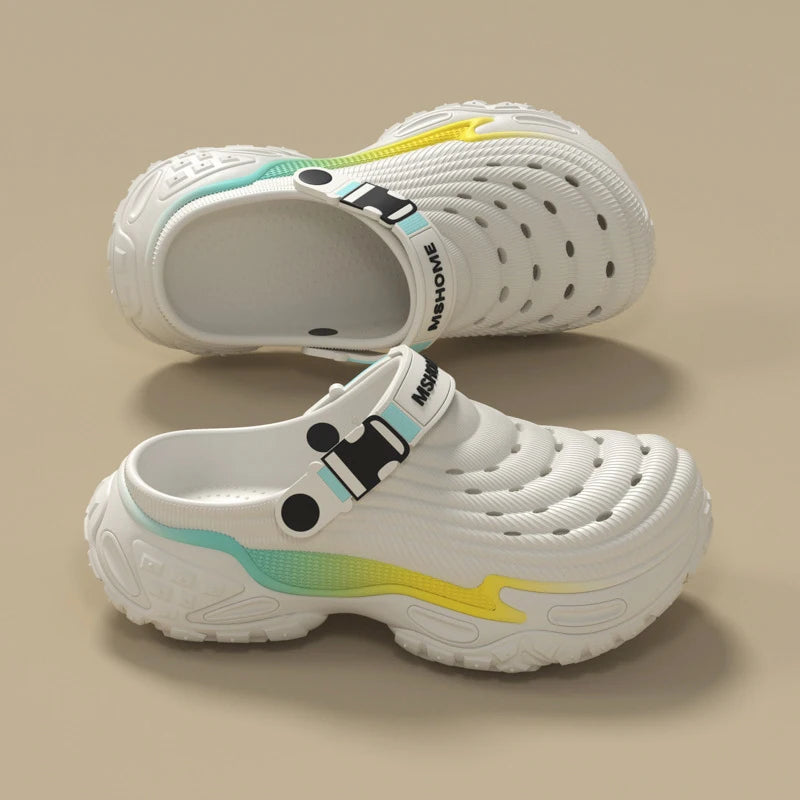 Clogs Platform Slippers Men Summer Luxury Designer Shoes Male Casual Sandals Fashion Indoor Outdoor Beach Slides Unisex Non-Slip