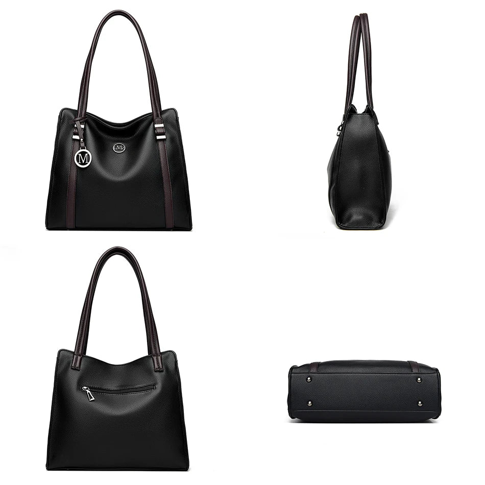 Soft Leather Luxury Handbags Women Bags Designer Shoulder Sac Ladies Large Capacity Top-Handle Bags Shopping Tote Bag Sac A Main