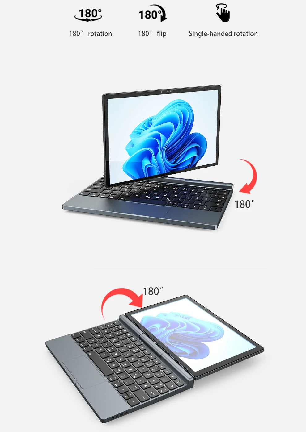 10'' 2 in 1 Tablet Laptop Intel N150 Win11 Touch Screen FHD IPS 32GB DDR4 M.2 SATA NVMe SSD Support Stylus Pen Face Recognition