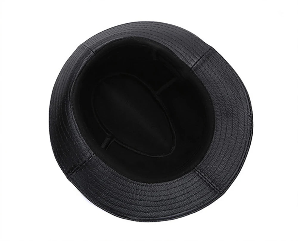 2026  Autumn Men Real Genuine Cowhide Leather Top Hats Men Fashion Caps Winter Warm New Cowboy  100% Real Cowhide Leather Hats