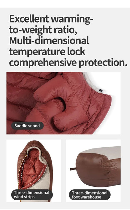 Naturehike SnowBird Down Sleeping Bag Ultralight Waterproof Mummy Sleeping Bag Winter Duck Down Sleeping Bag SP400 SP700 SP1000