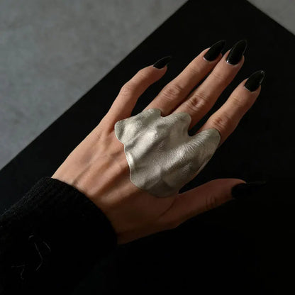 Fashion Metal Irregular Texture Finger Rings for Men Women Punk Hip Hop Gold Silver Color Geometric Knuckle Ring Jewelry Gifts