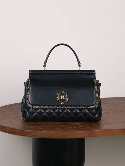 2026 Niche Design Fashion Luxury Ladies Handbag Commuter Large-Capacity Multi-Functional Double Bread Rhombic Embroidery Thread