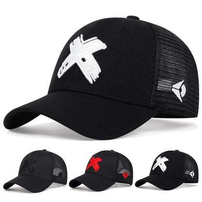 Hat Men's Summer Mesh Sunshade Baseball Hat Net Hat Outdoor Beach Sports Leisure Sun Hat Korean Breathable Duck Tongue Hat B128