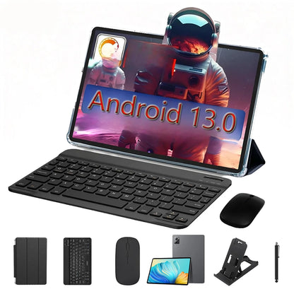 New Google Pad 10.1" Android Tablets Octa Core 8GB RAM 256GB ROM Dual SIM Network 4G LTE 5G Tablet PC 8000mAh with Keyboard case