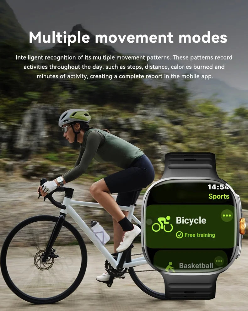 New 5G Smartwatch 2.4inch larger Amoled Screen Smart Watch With 190° Rotary Camera GPS 2100mAH Battery 720*720 HD Resolution