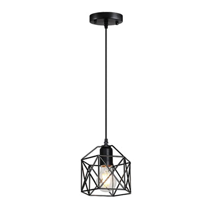 Vintage Pendant Lamp Iron Frame Ceiling Lighting Paint Restaurant Teahouse Chandelier Indoor Wrought Metal Modern Pendant Lights