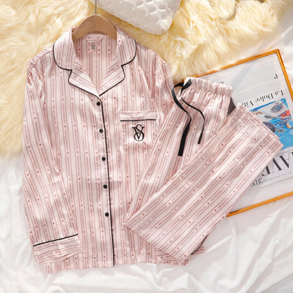 Victoria's Secret Suit Womens Silk Satin Pajamas Set Short Sleeve Shorts Sleepwear Loungewear Soft Breathable Button Down Pyjama