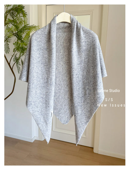 Japanese 100% Wool Long Triangle Scaf Elegant Oversized Women Big Shawl Knited Scarves Popular trip Party Scarf 180cm