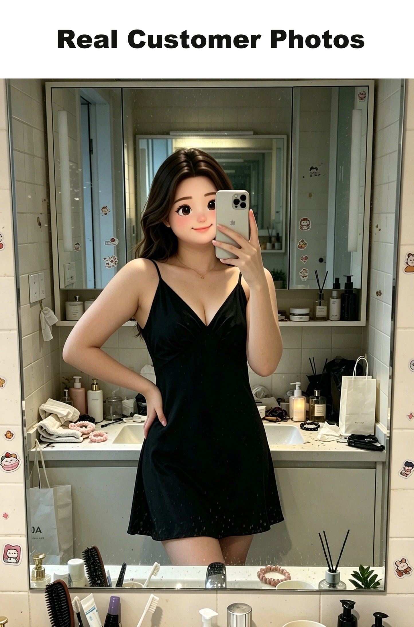 19 Momme 100% Mulberry Silk Nightgown V-Neck Sexy Cami Slip Dress Women Loungewear Sleepwear Breathable