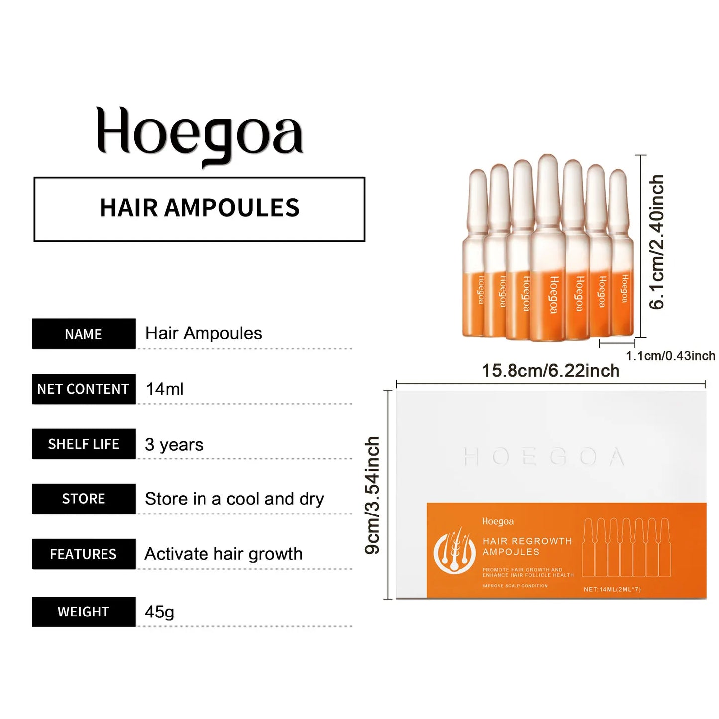 Hair Growth Ampoules Regrowth Anti Hair Loss Repair Split End Dry Damaged Hair Essential Oil Nourishing Scalp Portable Hair Care