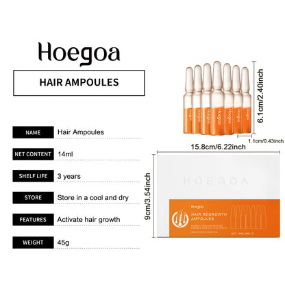Hair Growth Ampoules Regrowth Anti Hair Loss Repair Split End Dry Damaged Hair Essential Oil Nourishing Scalp Portable Hair Care