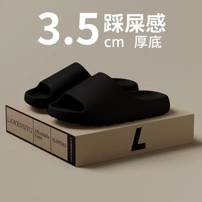 MENG PAI Thick Soled Eva Fashion Slides Soft Summer Slippers Comfortable Beach Sandals Casual Home Shoes For Men And Women