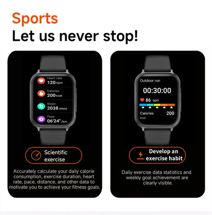 2026 New Smartwatch Women Sports Fitness Track IP68 Waterproof Built-in 24H Heart Rate Bluetooth Call Ladies Fashion Smartwatch