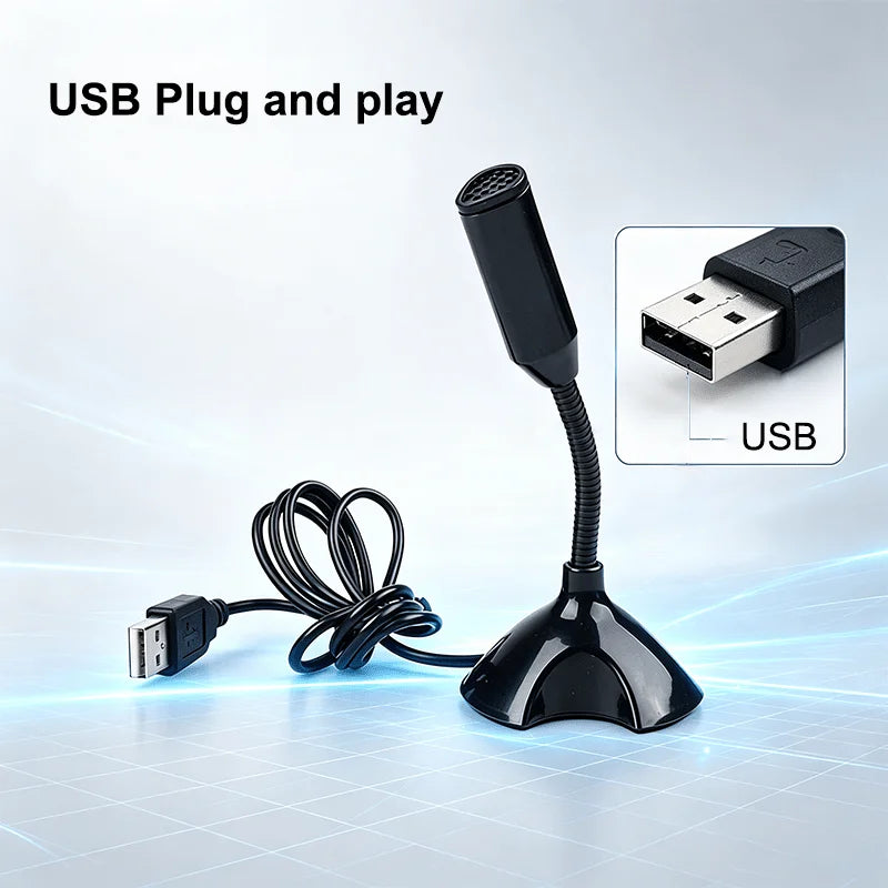 USB Gaming Microphone for PC Condenser Podcast Mic with Headphone Jack LED Noise Cancellation Studio Recording Mic
