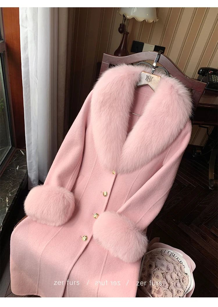 Real Fox Fur Collar Women Natural Fur Scarf And Cuff Set Luxury Women Coat Jacket Fur Shawl Neck Warm Scarves Fashion Fur Shawl