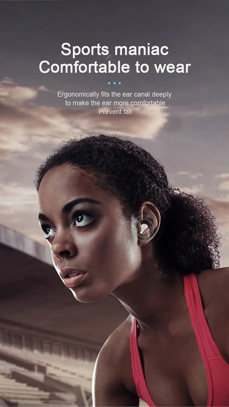 A6S TWS Earphones Wireless Bluetooth 5.1 Headphones Touch Control Earbuds With Mic Earphones Sport Waterproof Headset for xiaomi