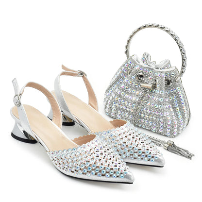 Nigeria Shoe and Bag Wedding Shoes Bride Nigerian Ladies Wedding Shoes Luxury Italian Style Heels African Women Party Pumps